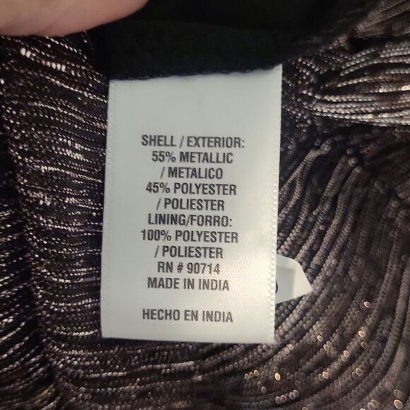 Metallic Smocked Tiered-Skirt Dress XL Sam & Jess - Picture 9 of 15